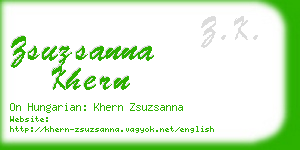 zsuzsanna khern business card